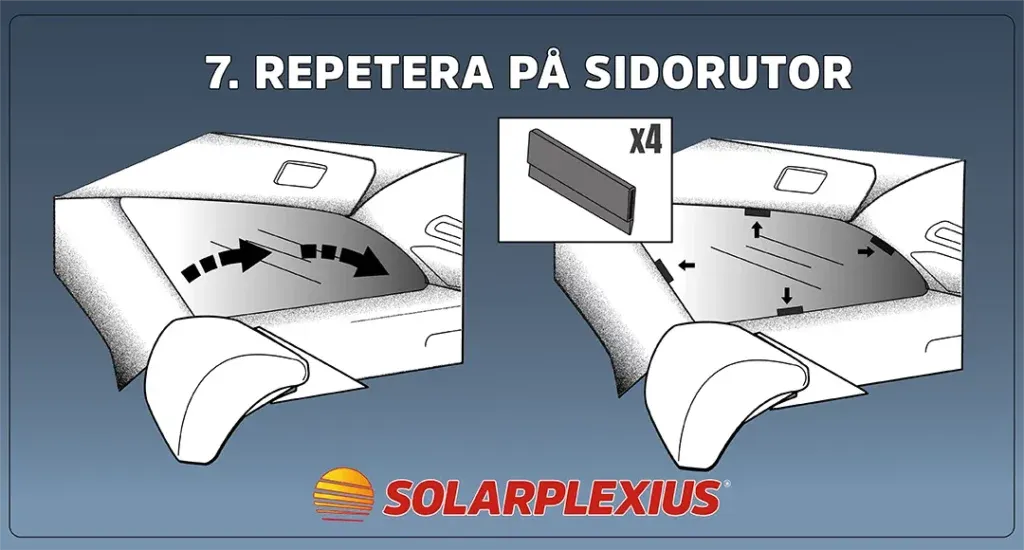 Beskrivning om hur lister till solarplexius solskydd monteras