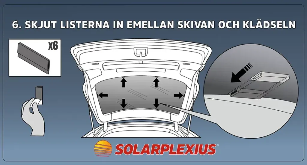 Montering av klips på solskydd från solarplexius
